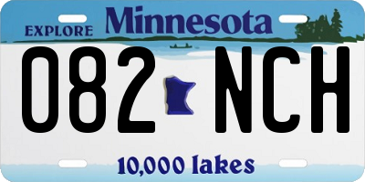 MN license plate 082NCH