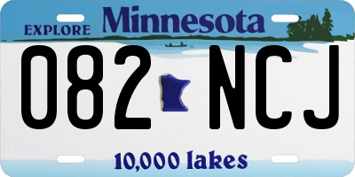 MN license plate 082NCJ