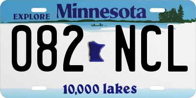 MN license plate 082NCL