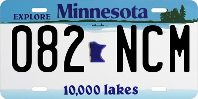 MN license plate 082NCM