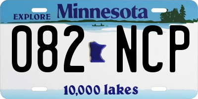 MN license plate 082NCP