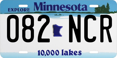 MN license plate 082NCR