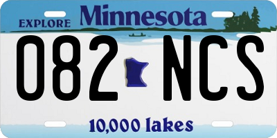 MN license plate 082NCS