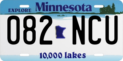 MN license plate 082NCU