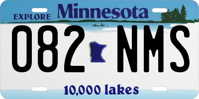MN license plate 082NMS