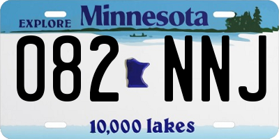 MN license plate 082NNJ