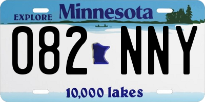 MN license plate 082NNY