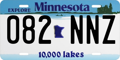 MN license plate 082NNZ