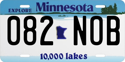 MN license plate 082NOB