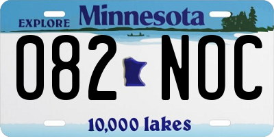 MN license plate 082NOC