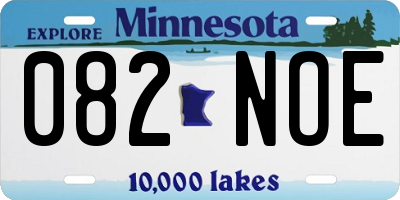 MN license plate 082NOE
