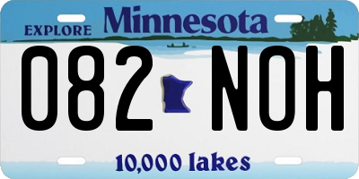 MN license plate 082NOH