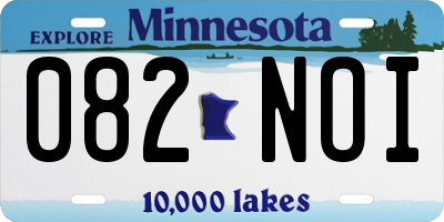 MN license plate 082NOI