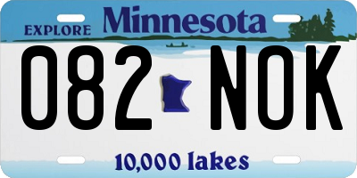 MN license plate 082NOK