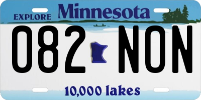 MN license plate 082NON