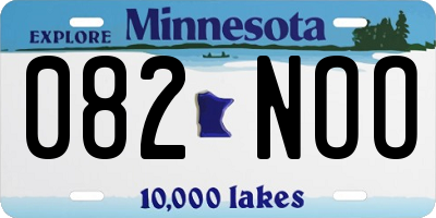 MN license plate 082NOO
