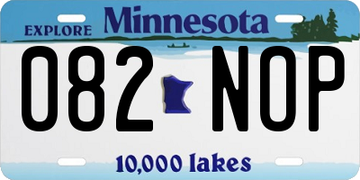MN license plate 082NOP