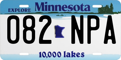 MN license plate 082NPA
