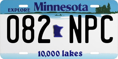 MN license plate 082NPC