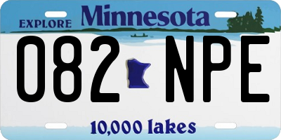 MN license plate 082NPE