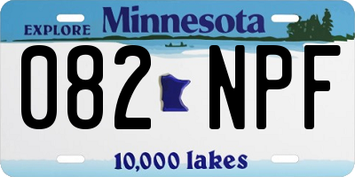 MN license plate 082NPF