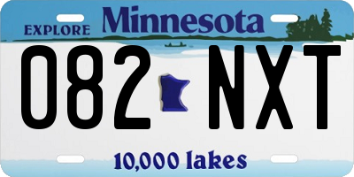 MN license plate 082NXT
