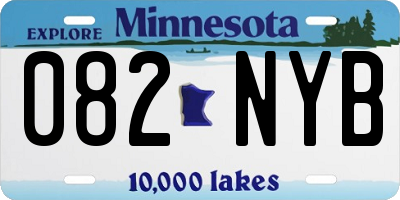 MN license plate 082NYB