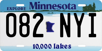 MN license plate 082NYI