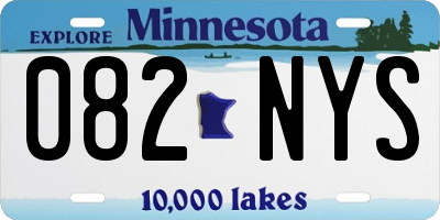 MN license plate 082NYS