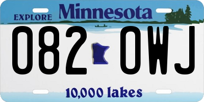 MN license plate 082OWJ
