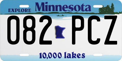 MN license plate 082PCZ