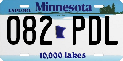 MN license plate 082PDL