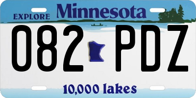 MN license plate 082PDZ