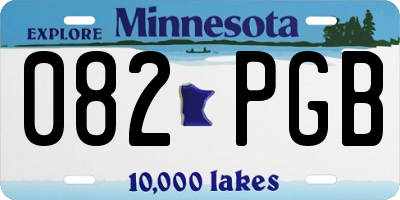 MN license plate 082PGB