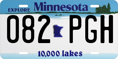 MN license plate 082PGH