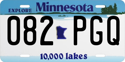 MN license plate 082PGQ