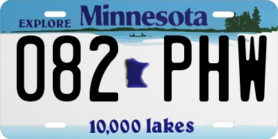 MN license plate 082PHW