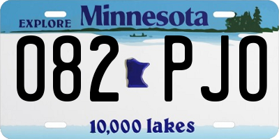 MN license plate 082PJO