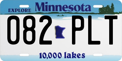 MN license plate 082PLT
