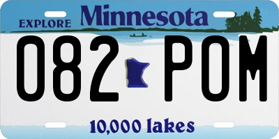 MN license plate 082POM