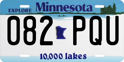 MN license plate 082PQU