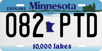 MN license plate 082PTD