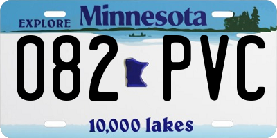 MN license plate 082PVC