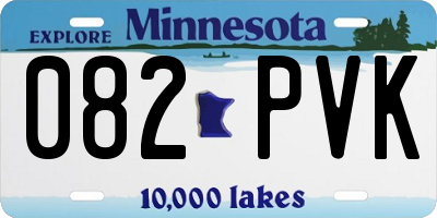 MN license plate 082PVK
