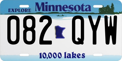 MN license plate 082QYW