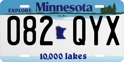 MN license plate 082QYX