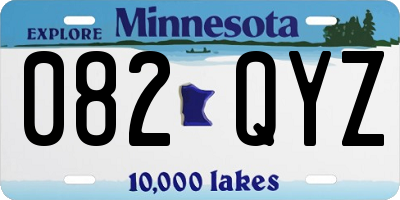 MN license plate 082QYZ