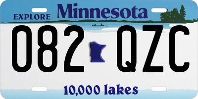 MN license plate 082QZC