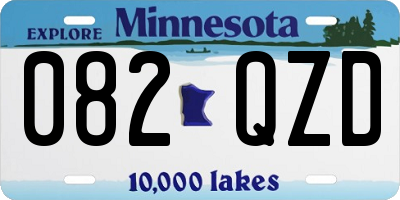 MN license plate 082QZD