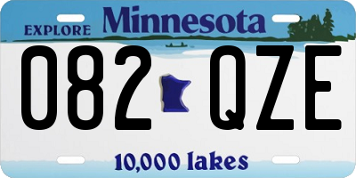 MN license plate 082QZE